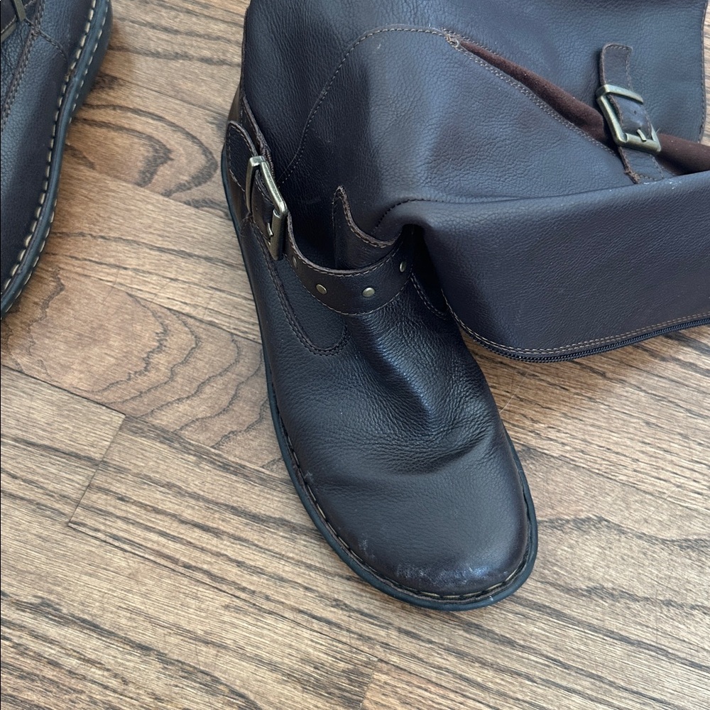 Women’s Dark Brown Leather Buckle Boots b:o:c brand by Born - Picture 4 of 8
